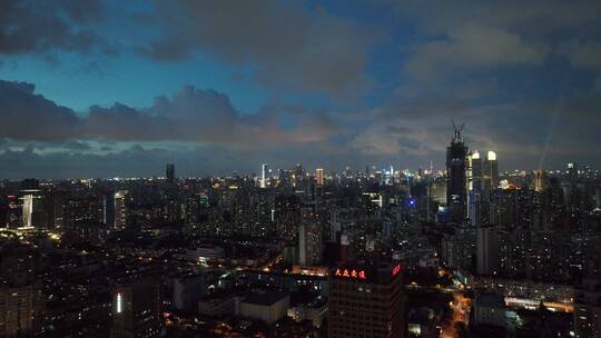 上海浦西徐汇区航拍空镜视频素材模板下载