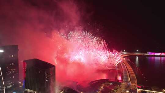 上海海上世界烟花  吴淞口国际邮轮港 跨年