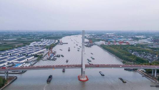 闵浦三桥延时航拍