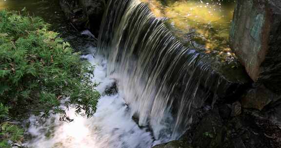 山林森林阳光溪水 流水宁静氛围特写