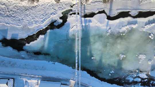 冬天新疆阿勒泰禾木喀纳斯雪景