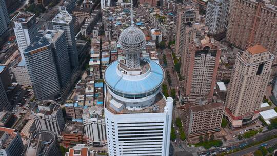 城市高楼视频深圳罗湖商业区高层建筑群