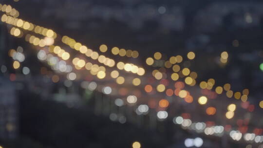 俯拍夜景城市车流 城市夜景车流