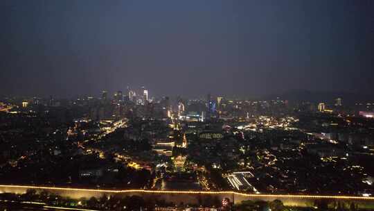 南京城市夜景灯光中华门老门东秦淮河