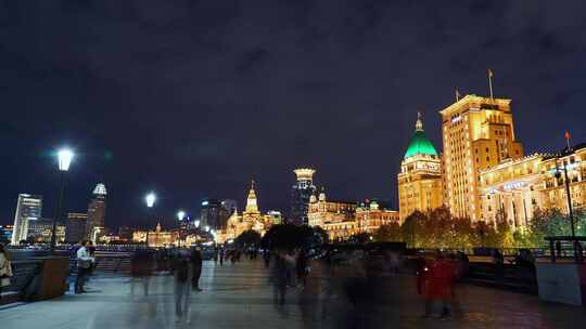 外滩 人流 夜景