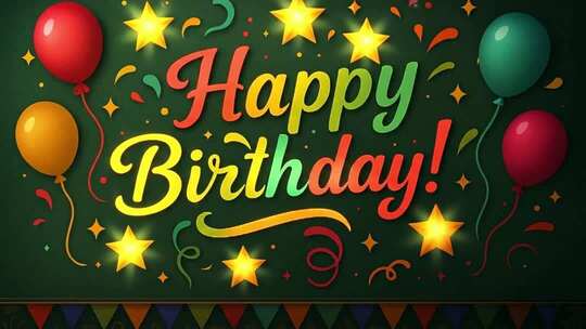 生日快乐庆典装饰led视频