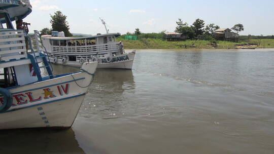 亚马逊河流上的游船