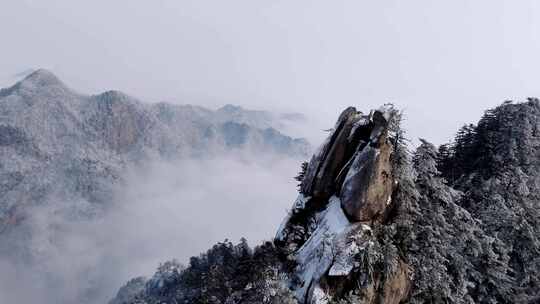 南太行伏牛山雪景雾凇云海自然风光