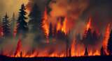AIGC素材 森林大火山火防治高清在线视频素材下载