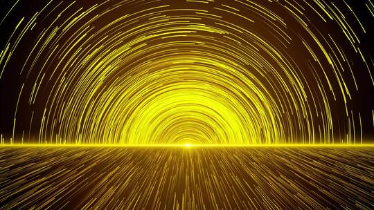 金色粒子光效隧道背景