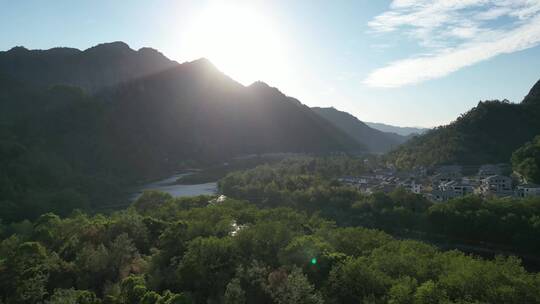 航拍户外乡村风景