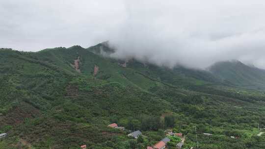 蓟州区山区附近雨后航拍