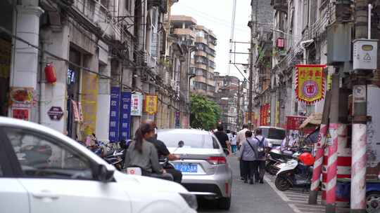 老城街道人文街景烟火气息市井生活江门骑楼