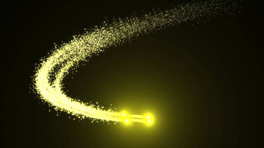 alpha金色粒子路径光线（素材）3