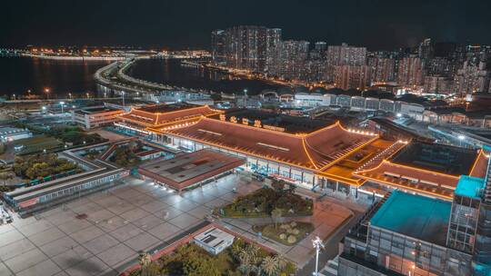 珠海_拱北口岸_夜景延时4K