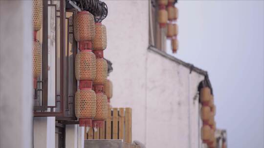 【空镜】4K江南建筑-街景黄昏-灯笼-log原片视频素材模板下载