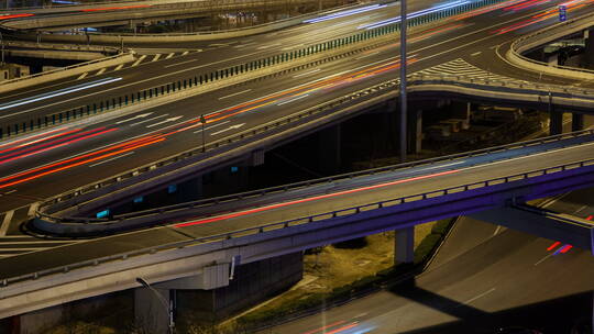 北京夜间道路交通延时