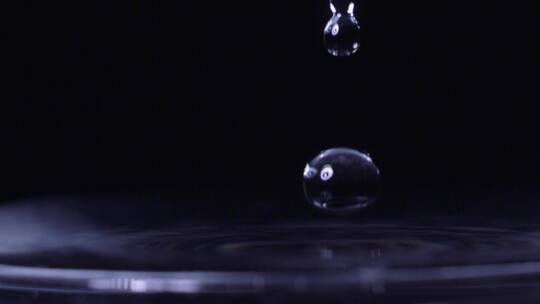 水滴落下的画面视频素材模板下载