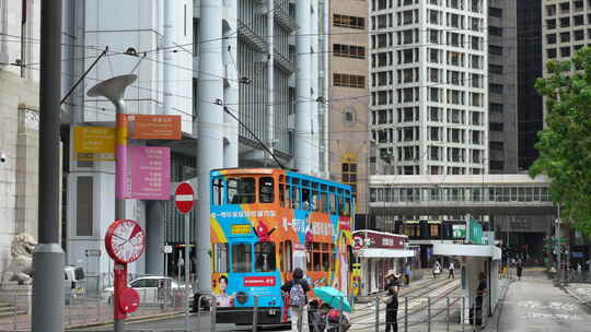 香港城市街头街道街区