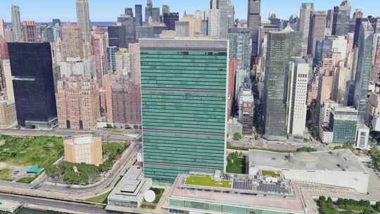 联合国大厦 联合国 美国纽约视频素材模板下载