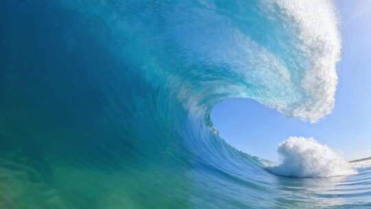 大海浪卷浪花fpv穿越机航拍升格巨浪翻滚