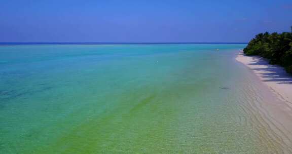 白色沙滩天堂海滩和水蓝色海洋