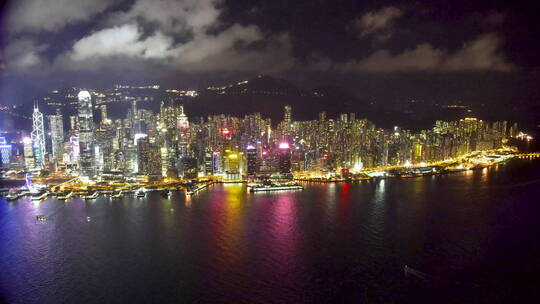 俯拍香港夜景