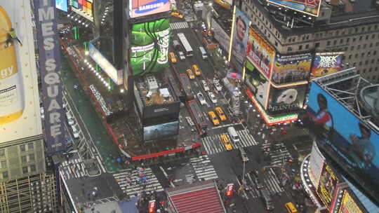 美国 纽约时代广场 国外 城市 车水马龙