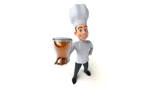 有趣的3D卡通厨师