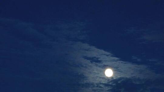 月亮穿梭云层视频