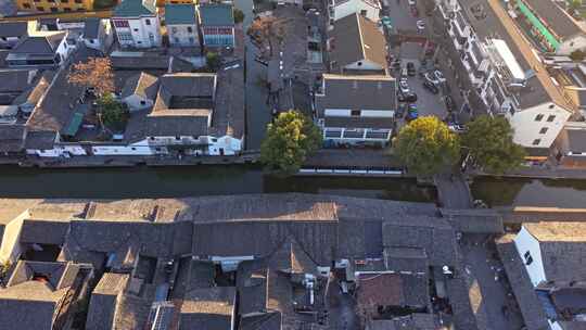 绍兴安昌古镇安康寺航拍