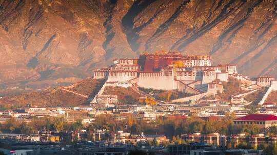 拉萨布达拉宫航拍