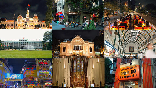 越南河内胡志明人文城市景观建筑合集高清在线视频素材下载