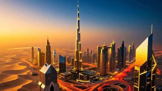 迪拜，奢华与自然的完美和弦4K