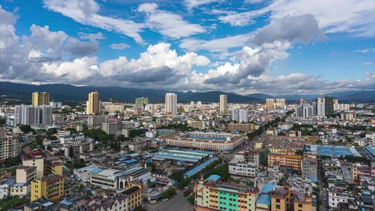 瑞丽市区白天延时