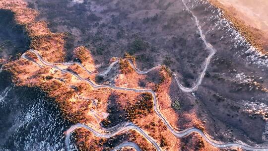 杭州临安大明山牵牛岗日出盘山公路18拐