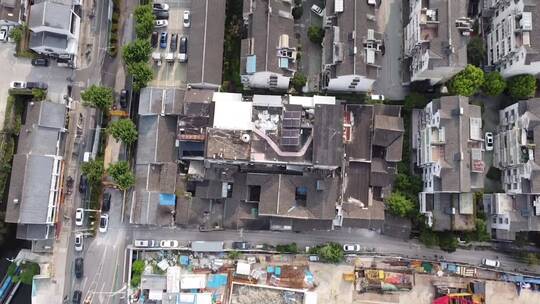 航拍城市建筑 街道 俯拍 苏州