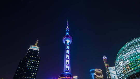 上海东方明珠塔4K延时