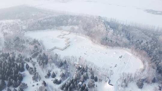 航拍 冬季 雪景