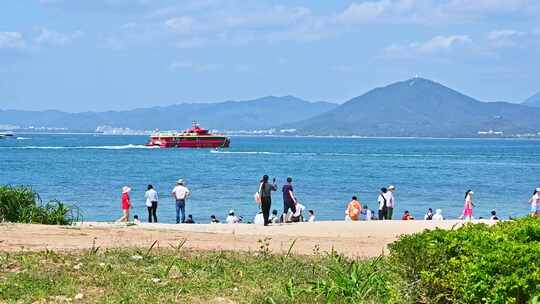 海南三亚西岛风景区游客旅游治愈唯美镜头