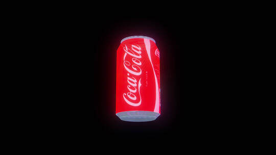 赛博朋克三维广告牌正视可口可乐通道