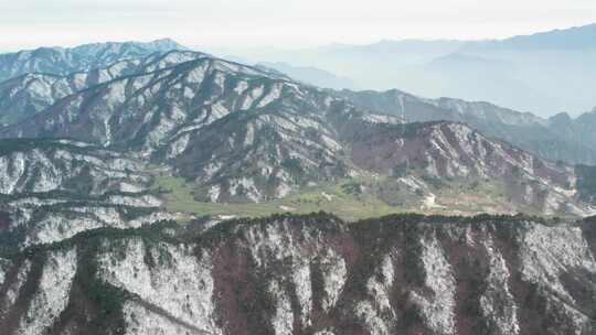 杭州临安大明山牵牛岗冬天风景航拍