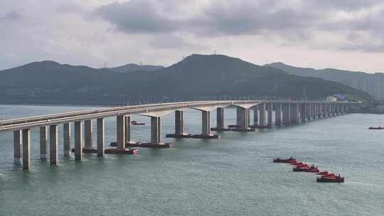 平潭海峡跨海特大桥航拍视频素材模板下载