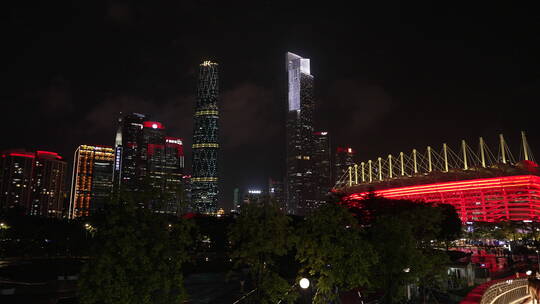 珠江新城夜景视频素材模板下载