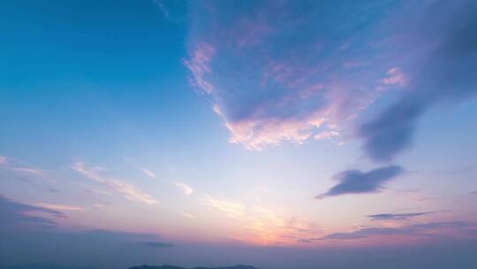 动态天空日落延时摄影