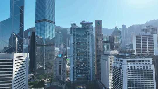 香港维多利亚港航拍香港城市建筑风光风景