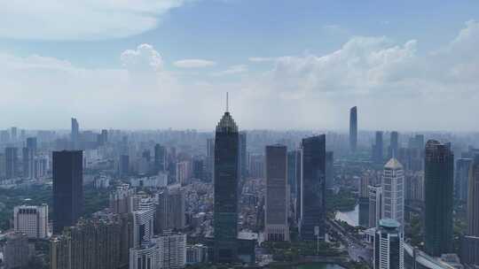 合集湖北武汉金融中心城市商务建筑航拍