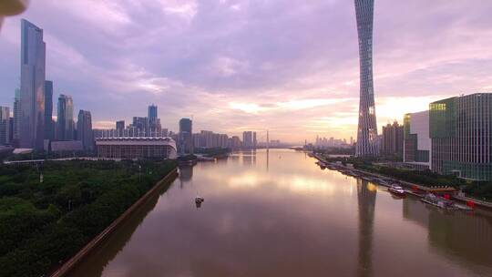 广州珠江风光广州电视塔  猎德大桥