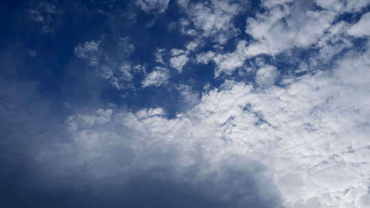 摄影白天的天空与蓬松的云视频循环