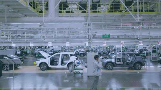 电动汽车工业工厂车间 自动化生产